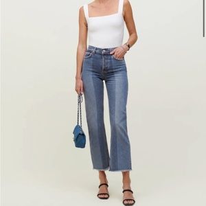Reformation jeans. High rise straight leg